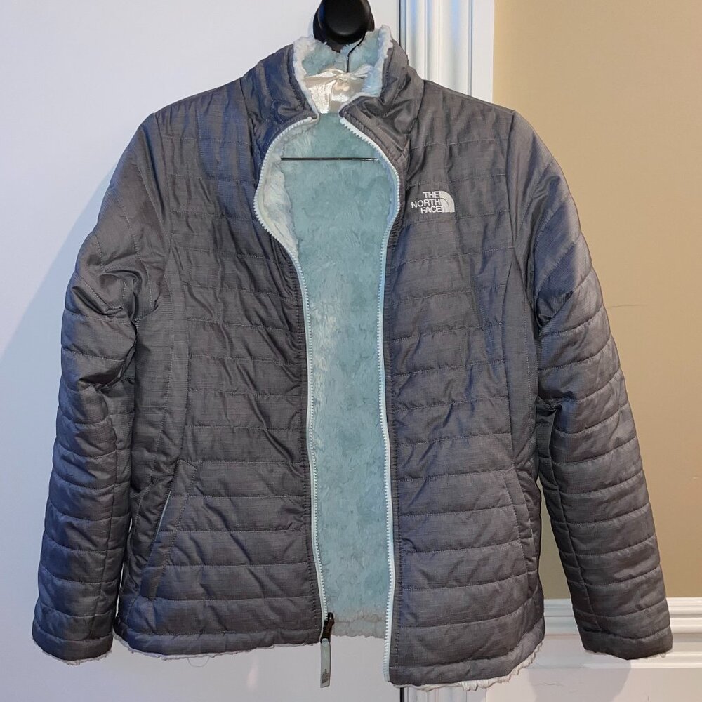 The North Face Girls' Mossbud Swirl Reversible Jacket, XL